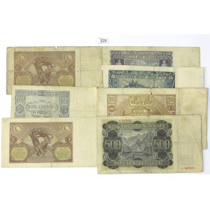 Seconda Repubblica Polacca, Serie di 7 banconote della Banca Emissiva - da 5 a 500 zloty (I)