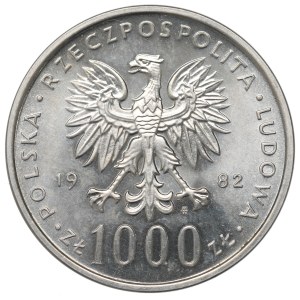 People's Republic of Poland, 1,000 zloty, 1982, John Paul II