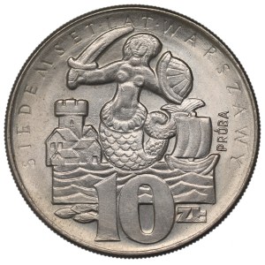 Peoples Republic of Poland, 10 zloty 1965 VII centuries of Warsaw - Specimen CuNi