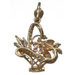 Europe, Original Flower Basket Keychain