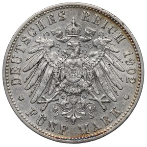 Germany, Wirtemberg, 5 mark 1902