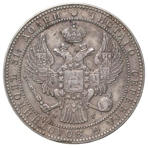 Zabór rosyjski, Mikołaj I, 1-1/2 rubla=10 złotych 1835 НГ, Petersburg