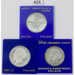 PRL, Zestaw 50-100 złotych 1972-75
