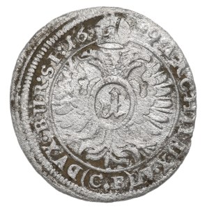 La Silésie sous le règne des Habsbourg, Léopold Ier, 1 kreuzer, 1699, Brzeg