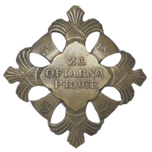 II RP, Odznaka za ofiarną pracę 1921 - I Powszechny Spis Ludności