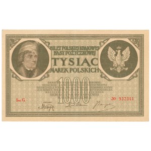 Second Polish Republic, 1000 Polish marks 1919 Ser. G.