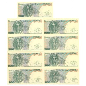 PRL, 200 złoty 1988 EL - 9 pcs.