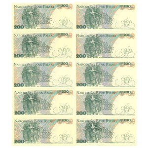 PRL, 200 złoty 1988 EL - 10 pcs.