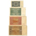 PRL, Set of 4 banknotes - 5-1000 zlotys
