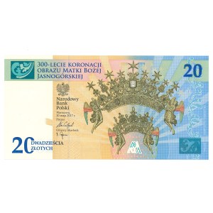 Third Polish Republic, 20 złoty 2017 - 300th anniversary of the coronation of the Image of Our Lady of Częstochowa
