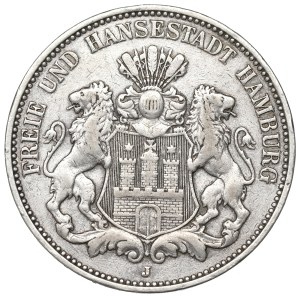 Allemagne, Hambourg, 3 marks 1911