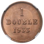 Regno Unito, Guernsey, 1 double 1933 - NGC MS66 RB