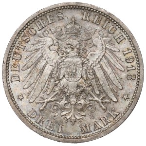 Germany, Preussen, 3 mark 1913 - 25 years of Wilhelm II reign