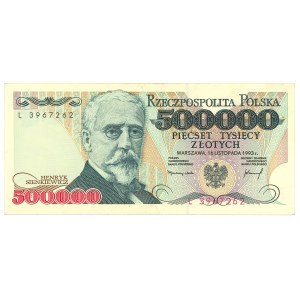 500,000 zlotys 1993 L