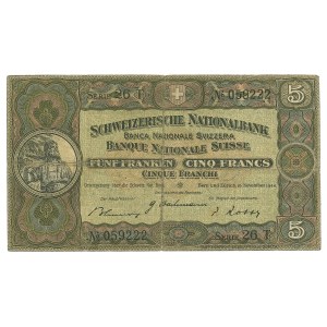 Szwajcaria, 5 franków 1922