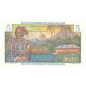 Saint-Pierre and Miquelon, 5 Francs (1950–60)
