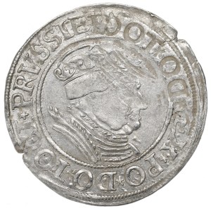 Sigismund I the Old, Prussian Groschen, Toruń - IMPRESSIVE DESTRUCTION