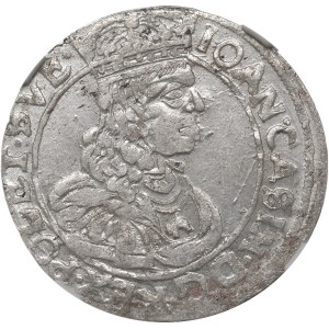John II Casimir, 6 groschen 1662, Lviv - NGC MS61