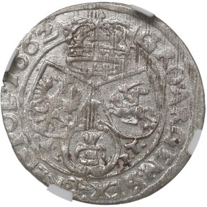 John II Casimir, 6 groschen 1662, Lviv - NGC MS61