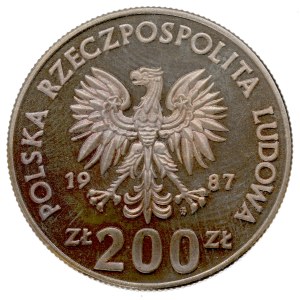 PRL, 200 złotych 1987 Mundial - Próba CuNi