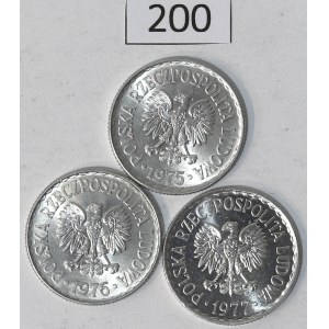 PRL, Zestaw 1 złoty 1975-77