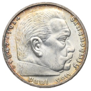 Allemagne, Troisième Reich, 5 marks 1935 Hindenburg D