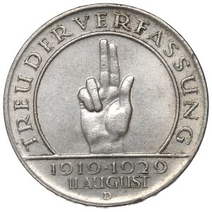 Germany, Weimar Republic, 3 mark 1929 D
