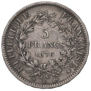 France, 5 francs 1876