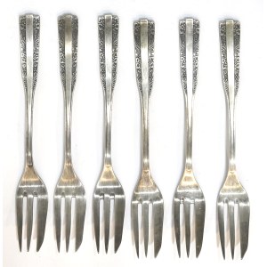 Petites fourchettes à dessert Hefra - argent