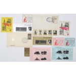 Set of Solidarity and religious stamps and commemorative bricks, 13 pieces