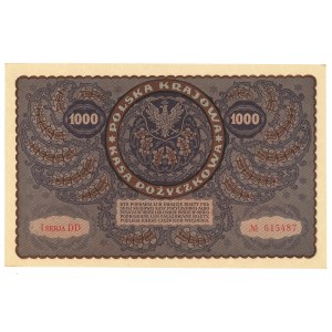 Seconda Repubblica Polacca, 1000 marchi polacchi 1919, Serie I DD