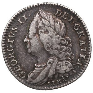 Great Britain, George II, 6 pence 1746 - Spanish silver