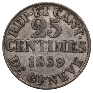 Switzerland, 25 centimes 1839