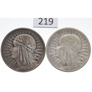 II RP, Zestaw 10 złotych 1932 BZM Głowa kobiety