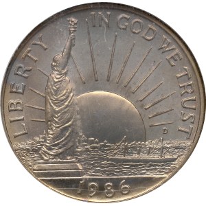 USA, 1/2 dollar 1986 - SGS MS70