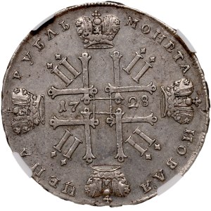 Russland, Peter II., Rubel 1728 – NGC AU Details