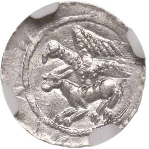 Władysław II l'Esiliato, denaro senza data, Cracovia – aquila e lepre, NGC MS64