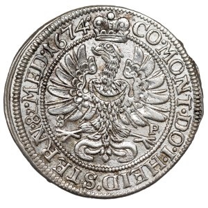 Schlesien, Duchy of Oels, Silvius Friedrich, 6 kreuzer 1674