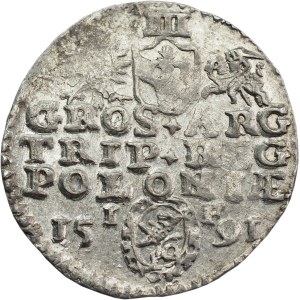 Zygmunt III. Vasa, trojak z roku 1591, Olkusz – vzácnější