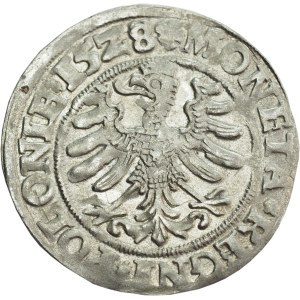 Zygmunt I. Starý, groš z roku 1528, Krakov – KRÁSNÝ