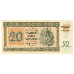 Slovakia, 20 crowns 1939 Yu