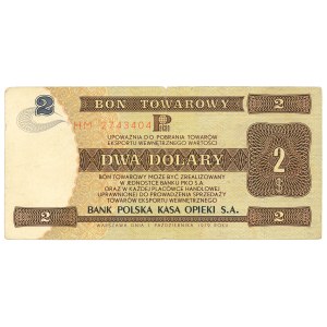 Pewex, Warengutschein, 2 Dollar, 1979 – HM