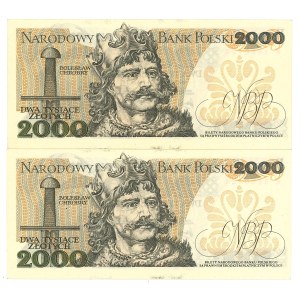 PRL, 2000 złotych 1977 R - Zestaw 2 szt.