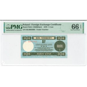 Pewex, Merchandise Coupon, 1 cent, 1979 - HL - PMG 66 EPQ