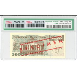 Third Republic of Poland, 50,000 zlotys, 1993 A - SAMPLE - GDA 66 EPQ