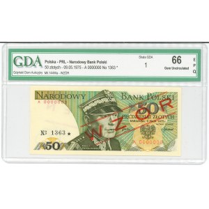 Volksrepublik Polen, 50 Złoty 1975 A – MUSTER – GDA 66 EPQ