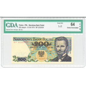PRL 200 zł 1979 BP - GDA 64 EPQ - RZADKOŚĆ