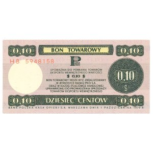 Pewex, Bon Towarowy, 10 centów 1979 - HB