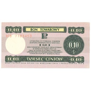 Pewex, Gift Certificate, 10 cents, 1979 - HB