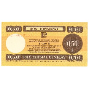 Pewex, Warengutschein, 50 Cent 1979 – HC